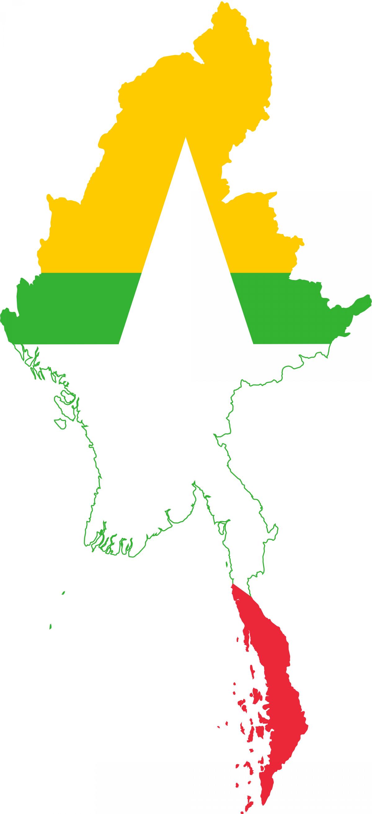 Zemljevid Mjanmar logotip