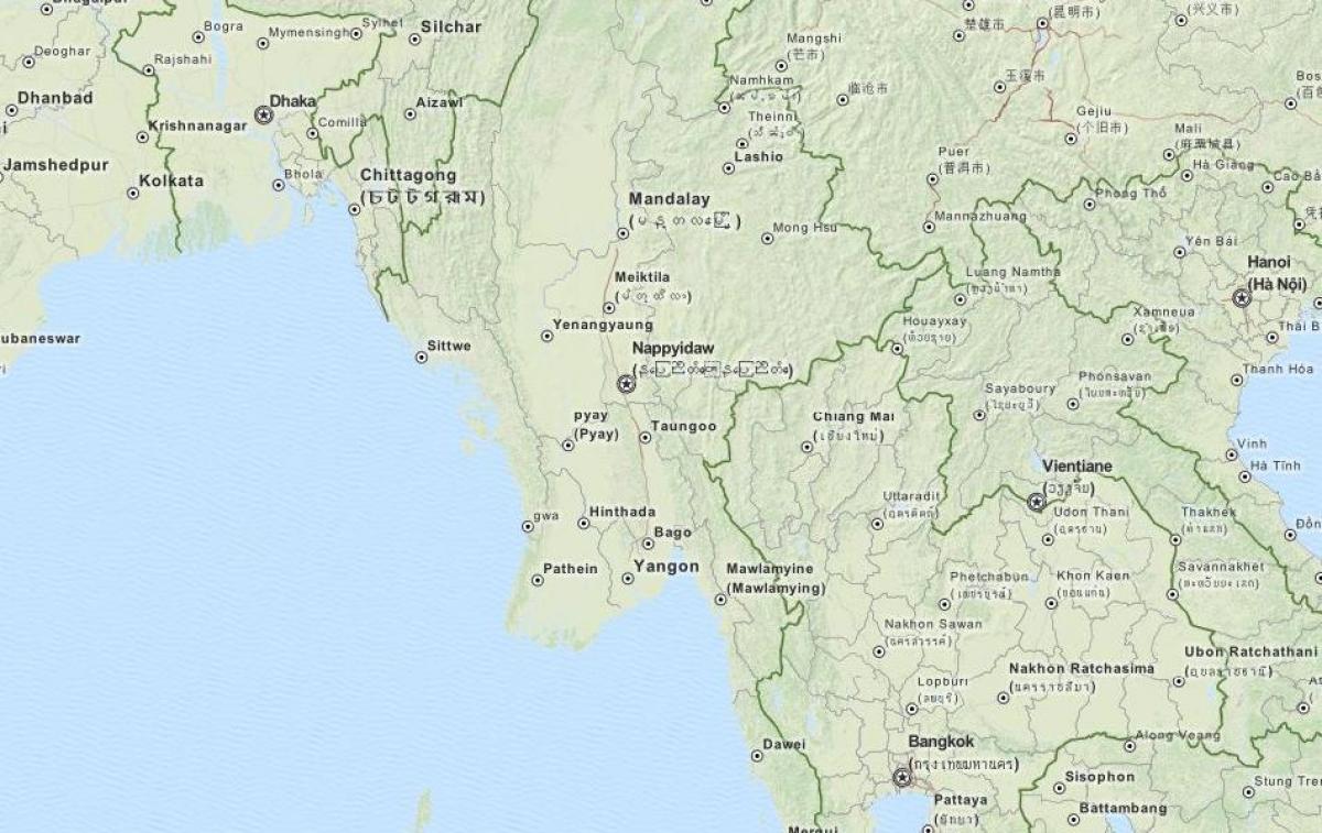 gps zemljevid za Mjanmar