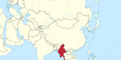 Svetovni zemljevid Mjanmar Burmi
