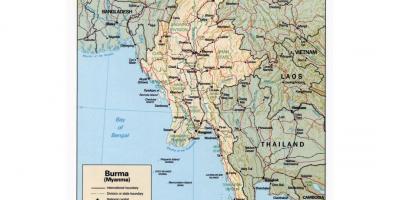 Zemljevid Mjanmar z mesta